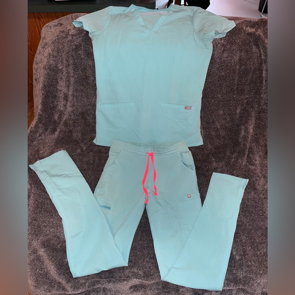 WOMENS FIGS Neon Blue Limited Edition